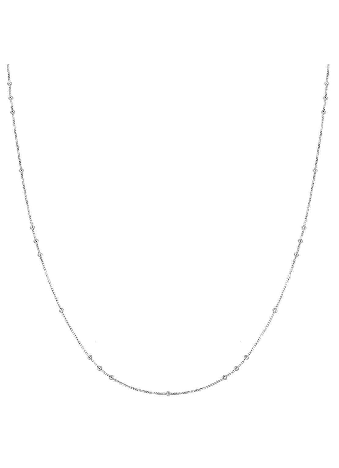 Ania Haie Mini Bead Station ketting S - voorkant zilver