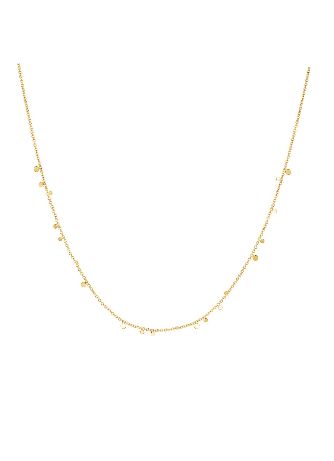 Ania Haie Mini Disc Stacking ketting verguld - voorkant goud