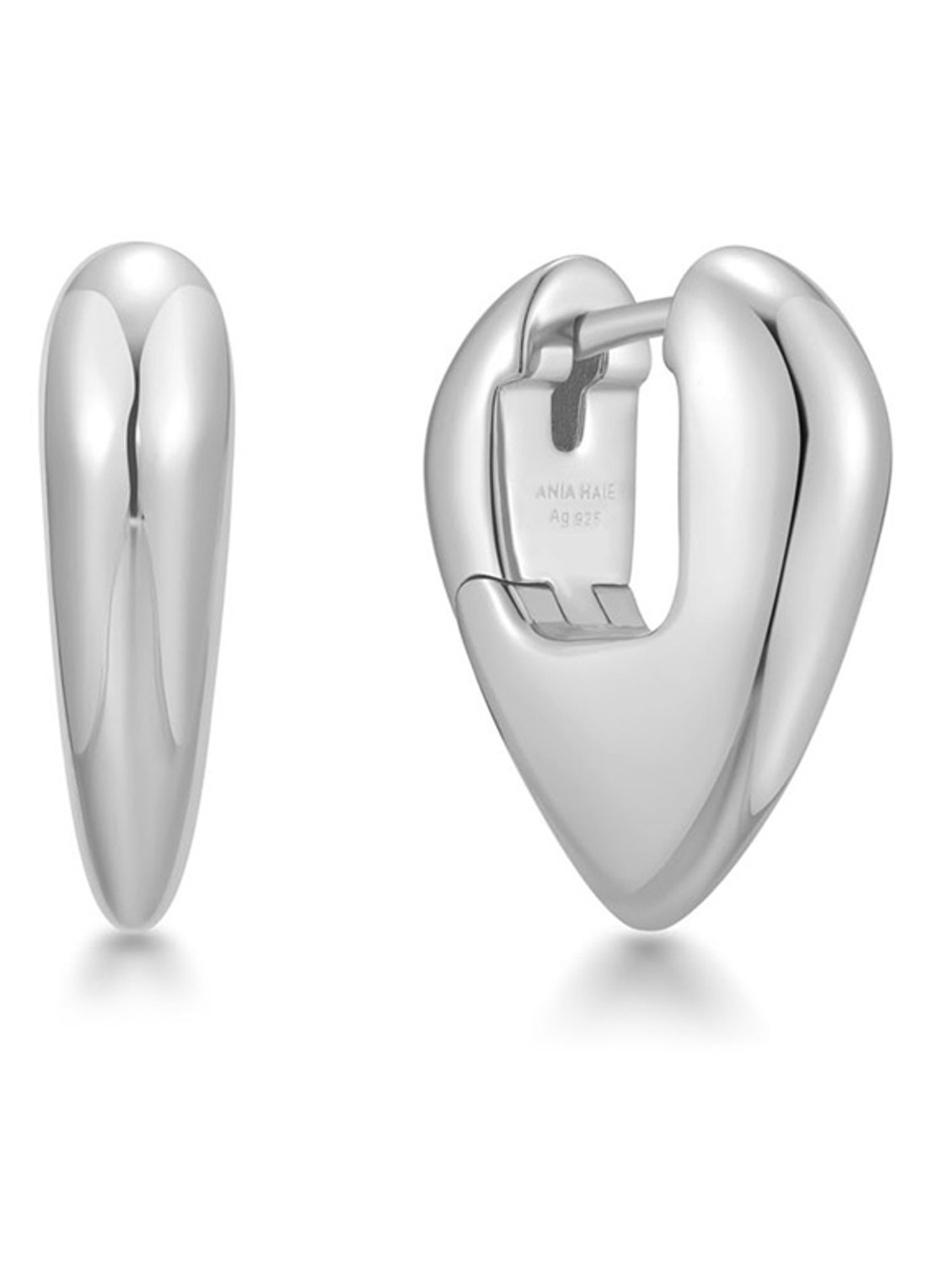 Ania Haie Shell Pearl Drop ear cuff  - voorkant 3 zilver