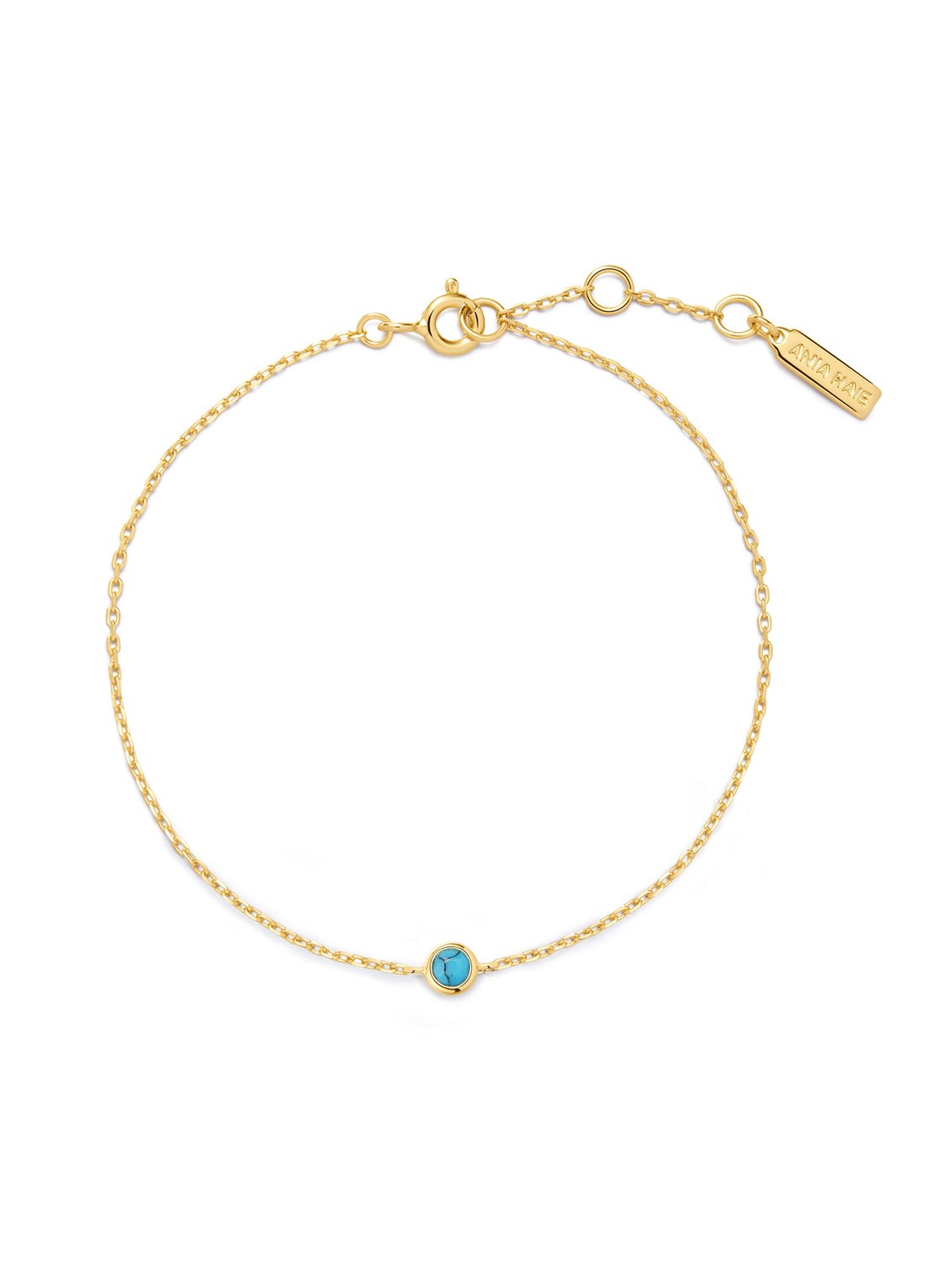 Ania Haie Solitaire armband S verguld - voorkant goud