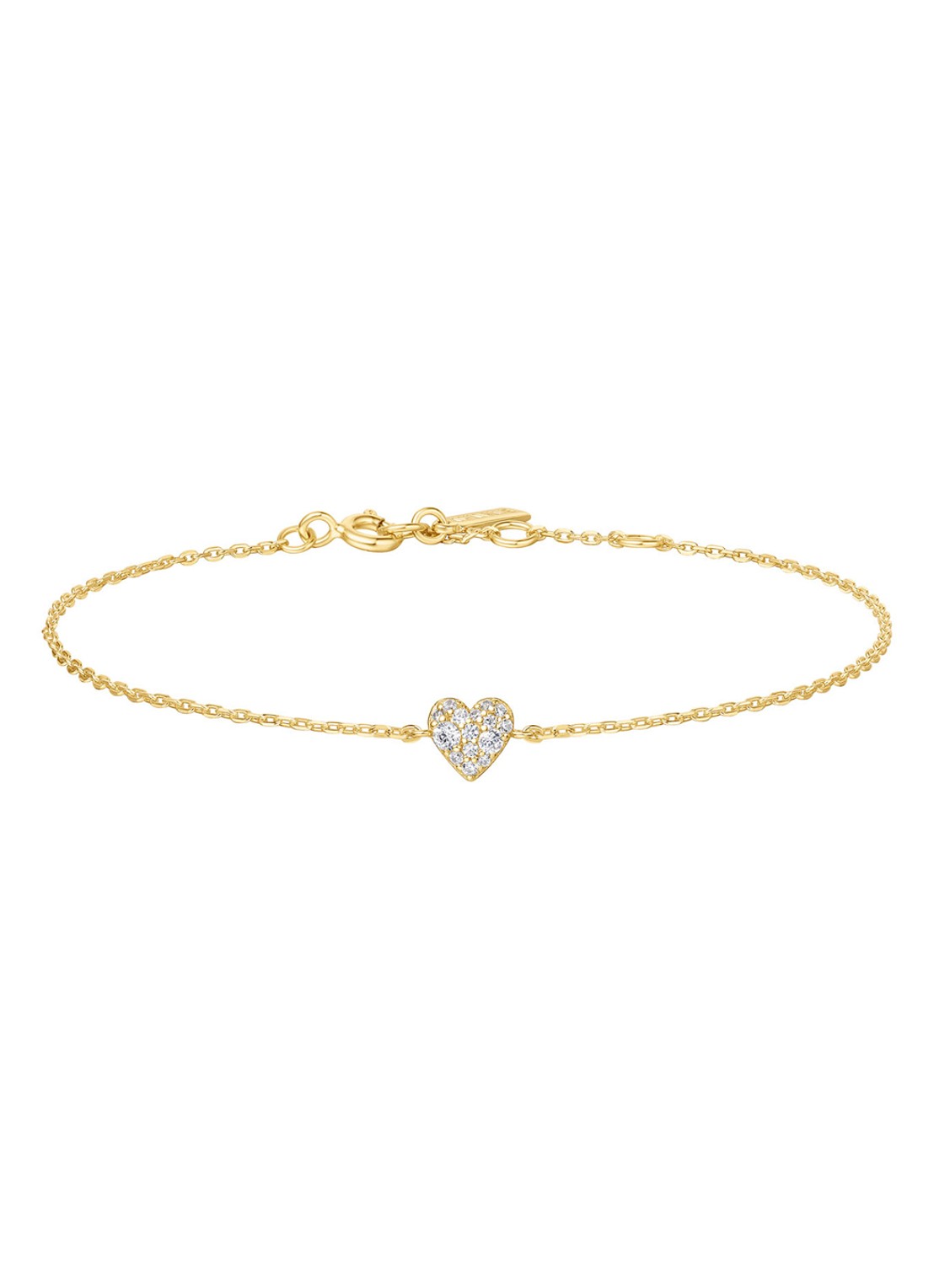 Ania Haie Sweetheart Pave armband van zilver - voorkant goud