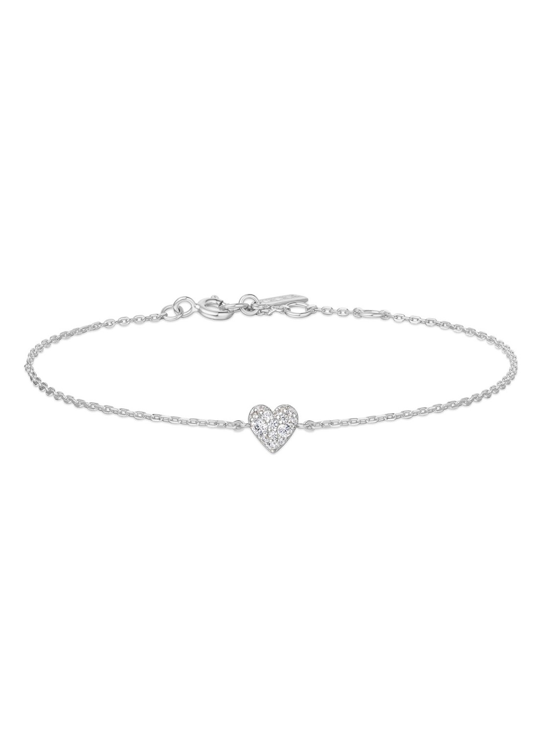 Ania Haie Sweetheart Pave armband van zilver - voorkant zilver