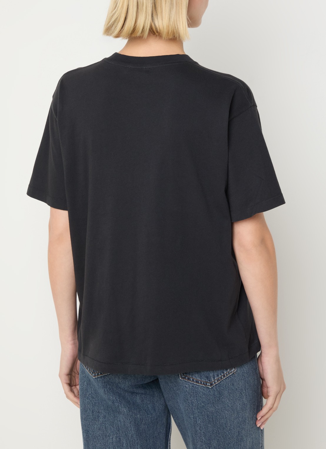 Anine Bing Cade T-shirt met logoprint en verwassen afwerking - achterkant 4 antraciet