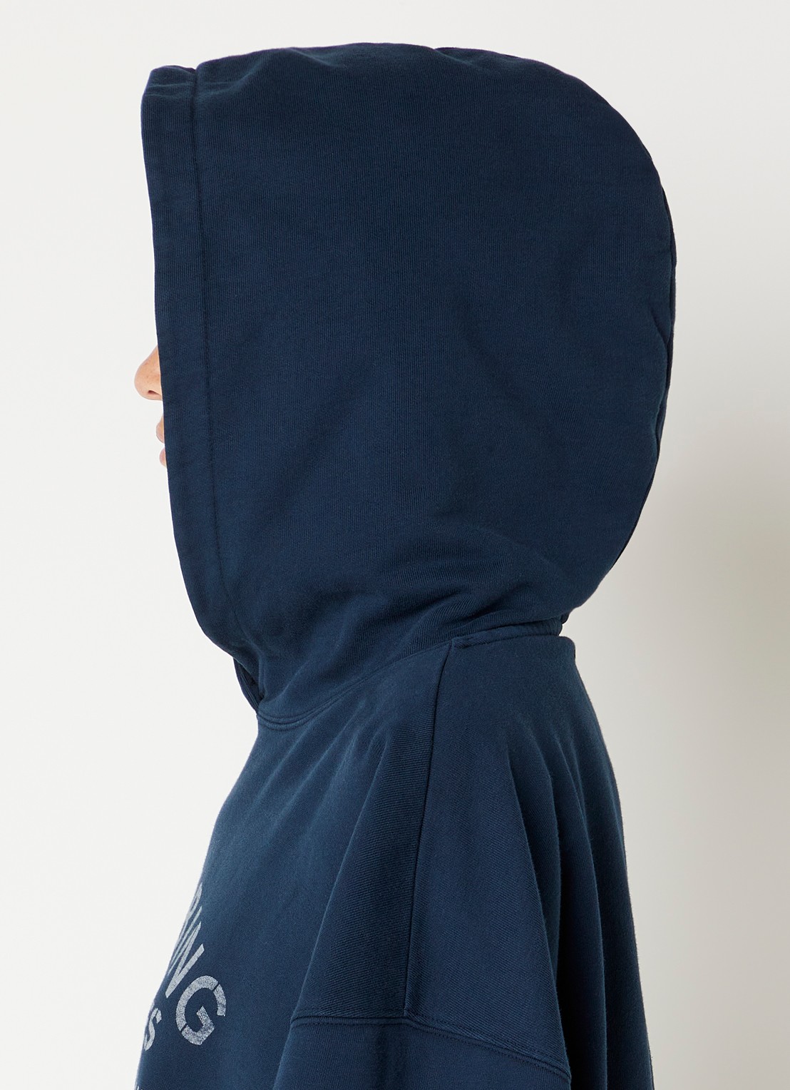 Anine Bing Harvey hoodie met logoprint - detail 2 donkerblauw