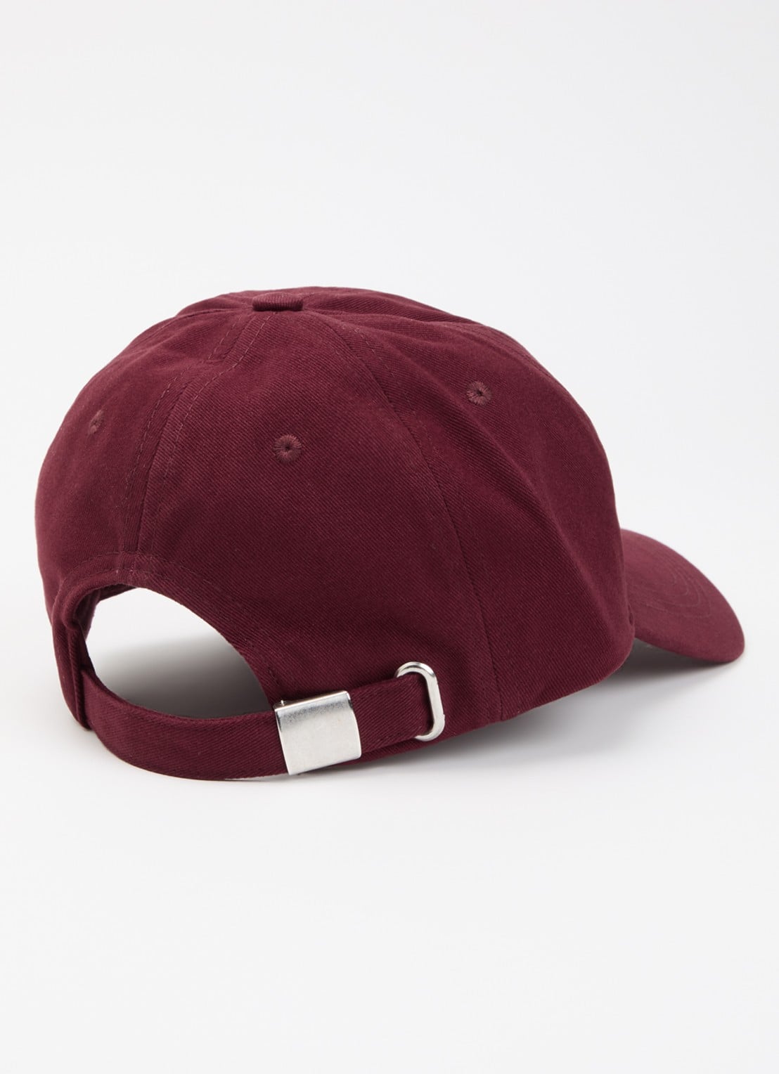 Anine Bing Jeremy Collegiate pet met logoborduring - detail bordeauxrood