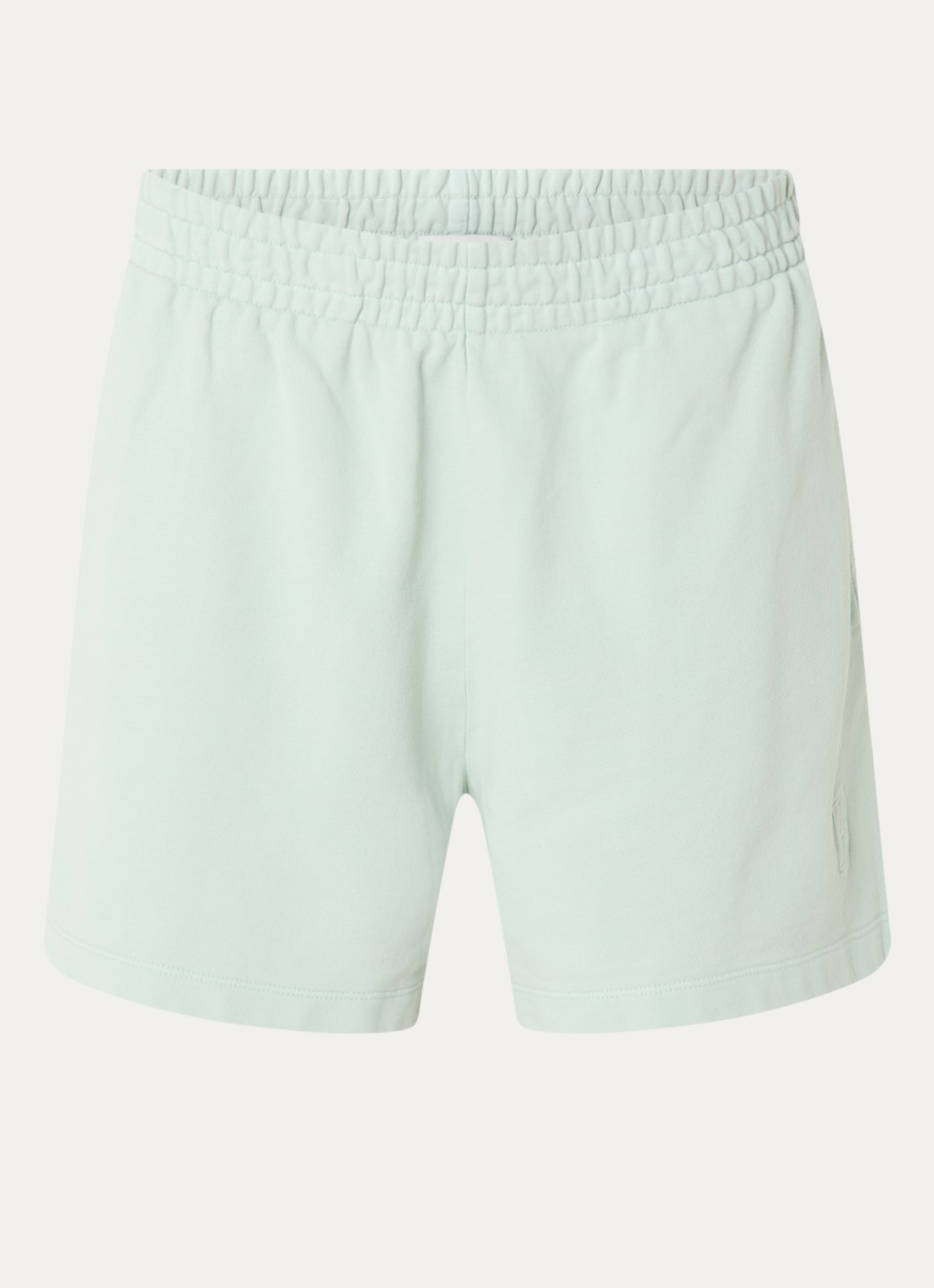Anine Bing Kam high waist straight fit korte broek met steekzakken  - voorkant 3 lichtgroen