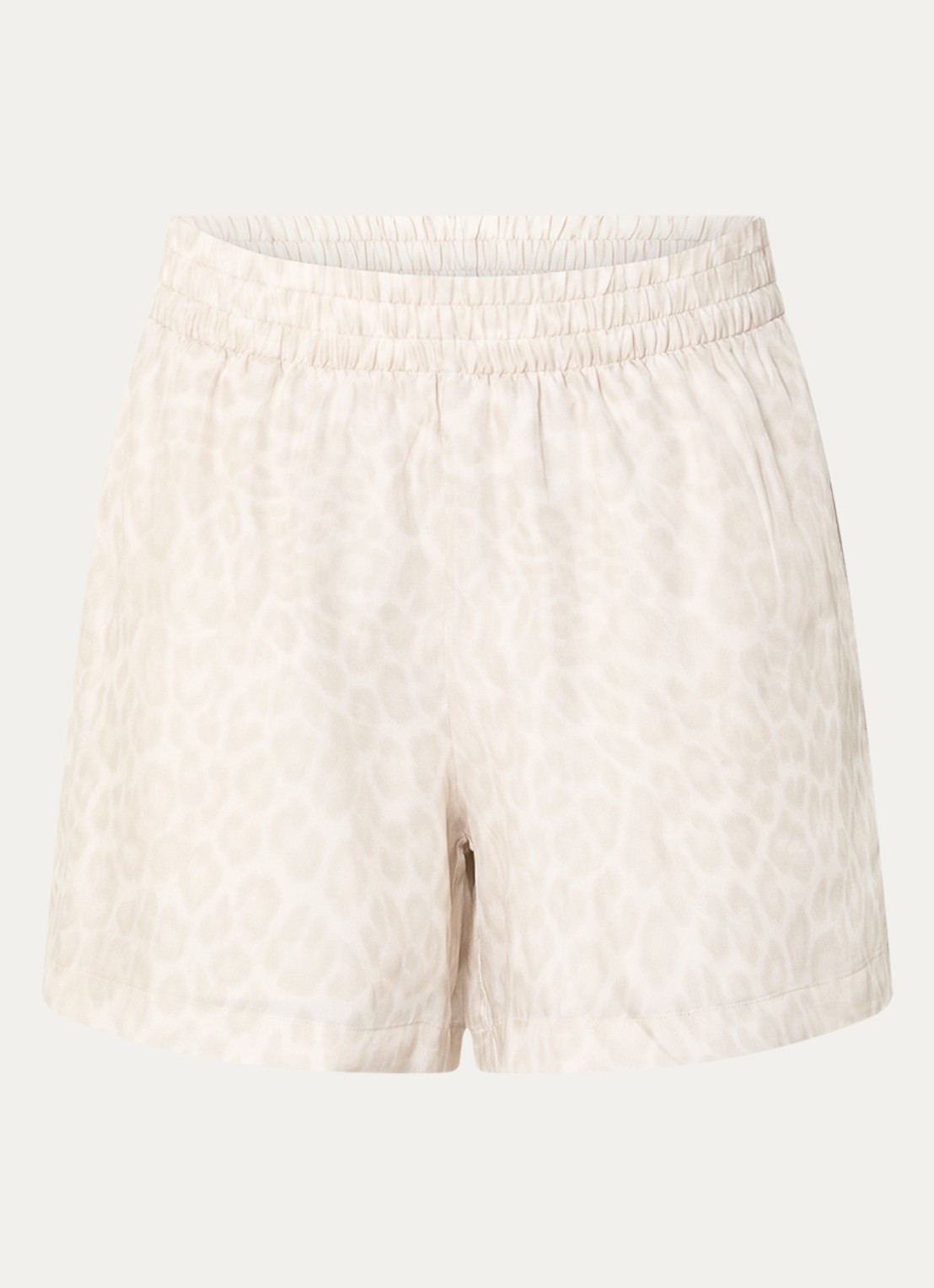 Anine Bing Kam high waist wide fit korte broek - voorkant 2 beige