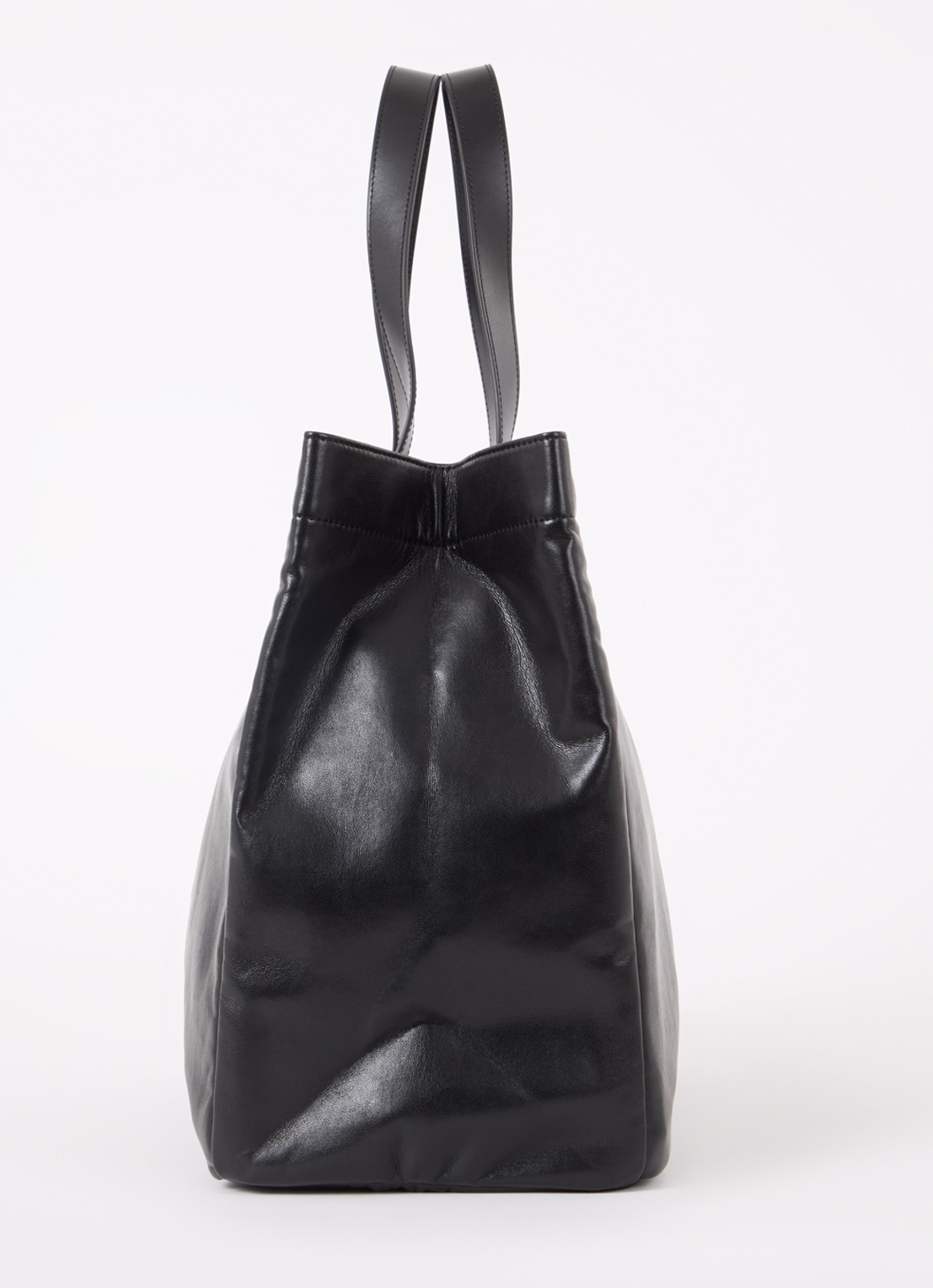 Anine Bing Large Rio shopper met leren details - detail 3 zwart