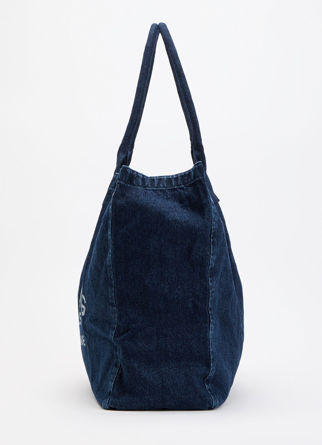 Anine Bing Leo schoudertas van denim met logo - detail 2 indigo