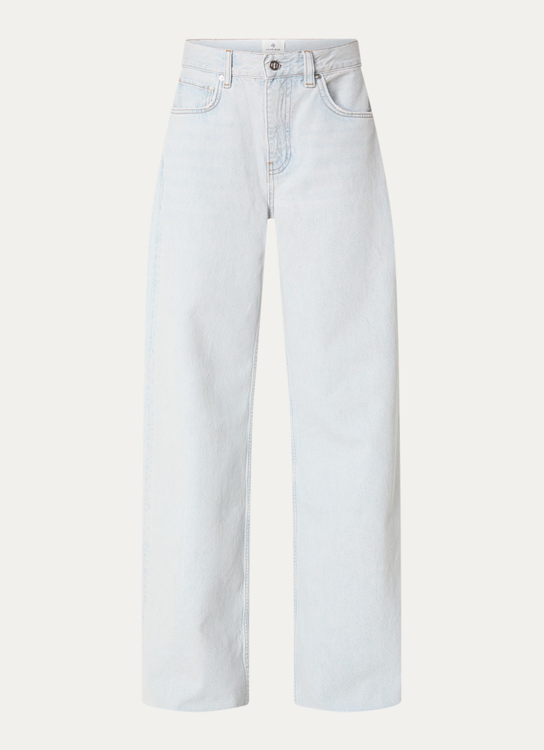 Anine Bing Lewis high waist wide leg jeans met lichte wassing - voorkant 3 indigo