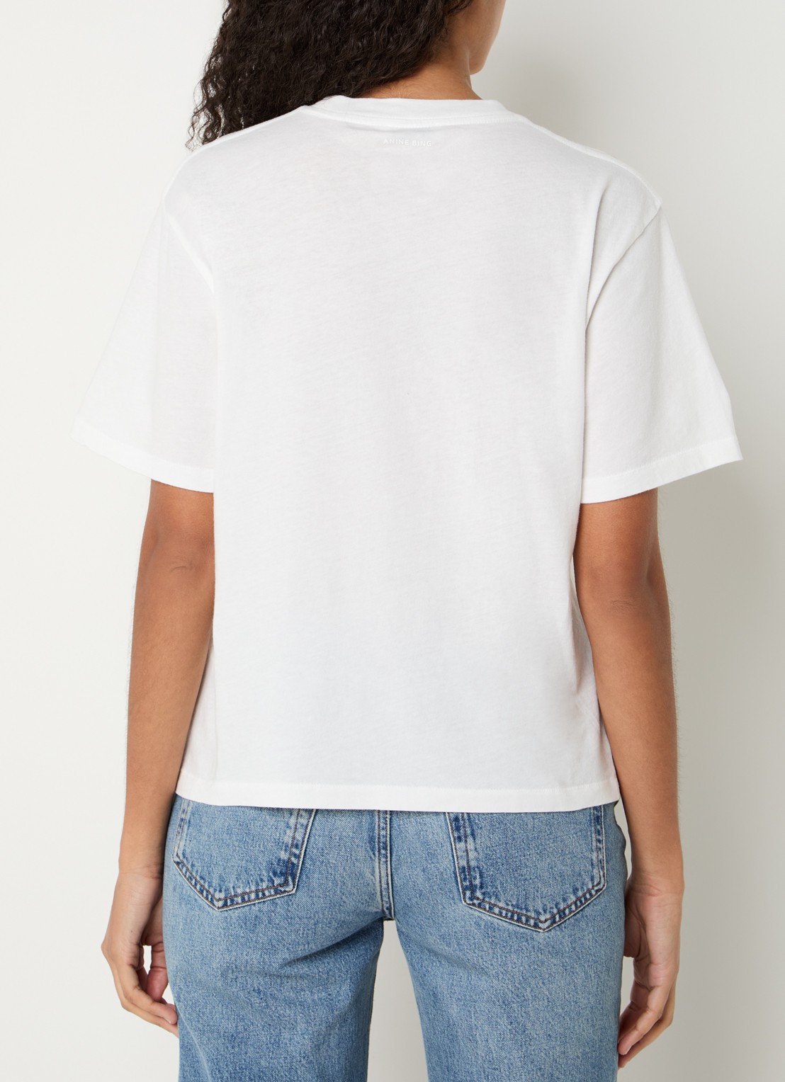 Anine Bing Louis T-shirt met print - achterkant ivoor
