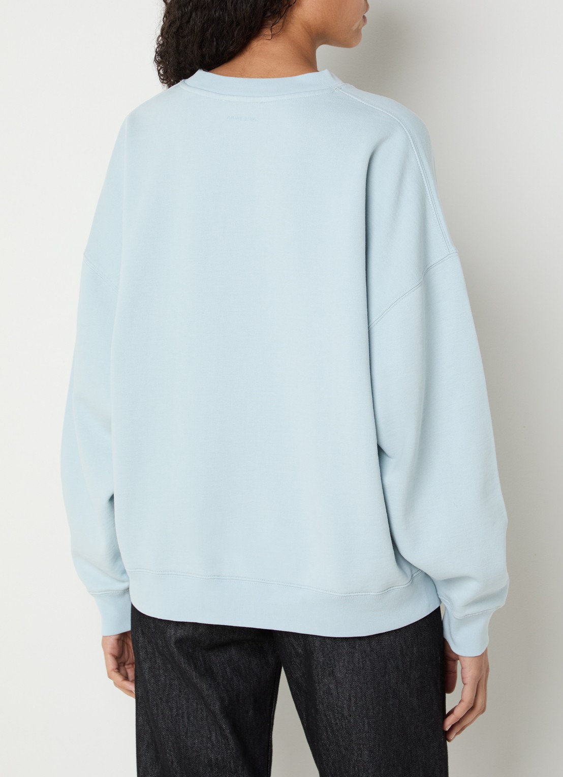 Anine Bing Miles sweater met logoborduring - achterkant 4 lichtblauw