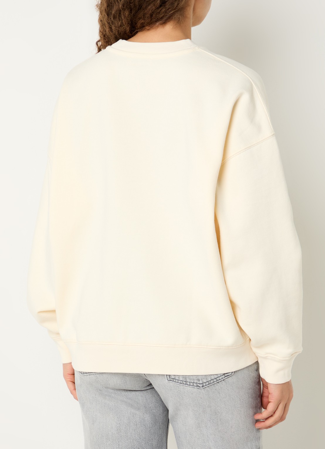 Anine Bing Miles sweater met logoprint - achterkant gebroken wit