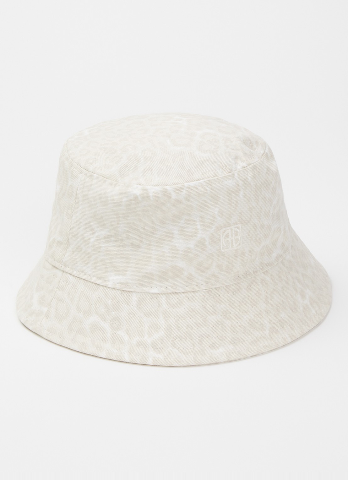 Anine Bing Nicks bucket hoed met panterprint - voorkant beige