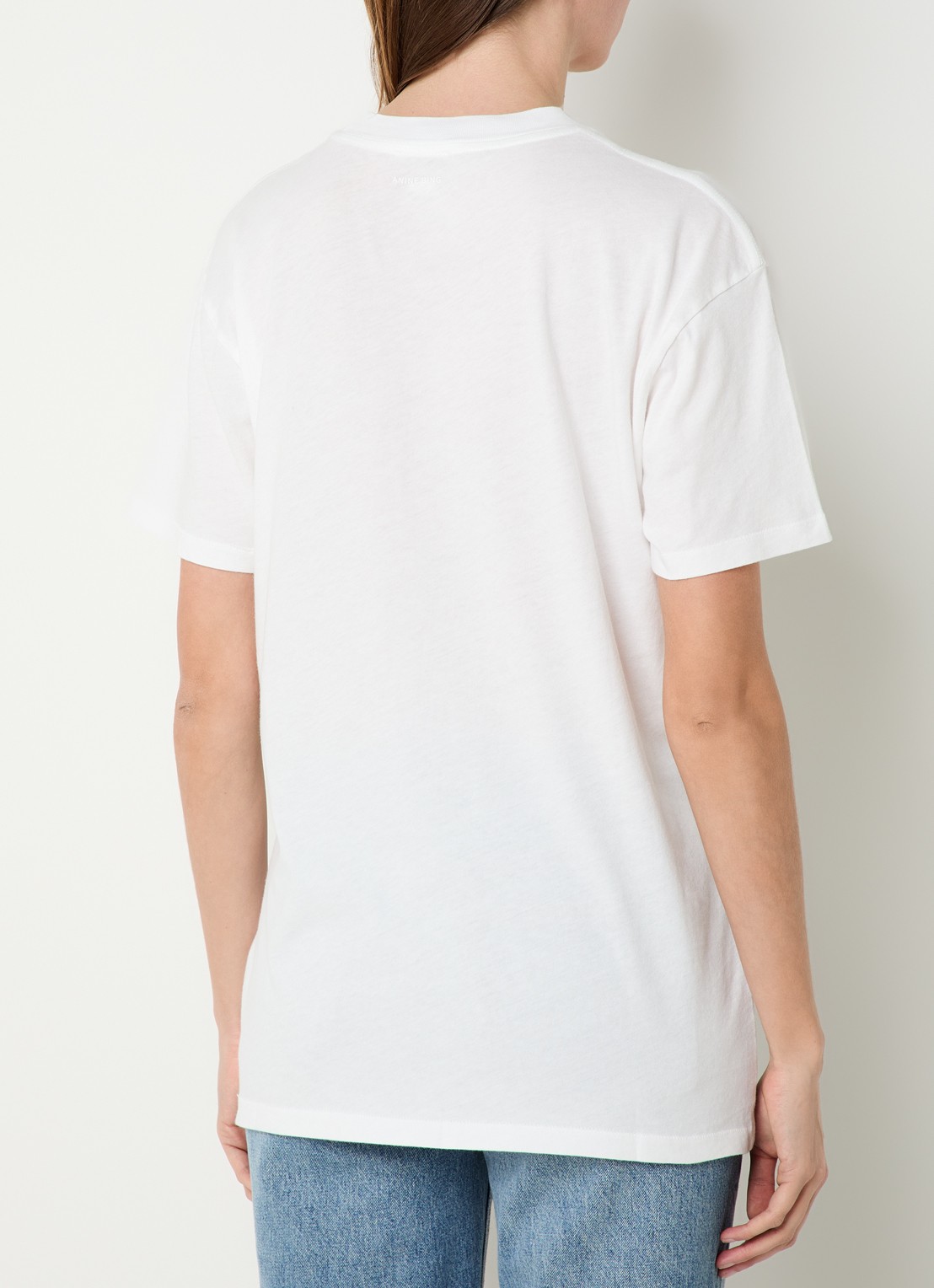 Anine Bing Walker T-shirt met logoprint - achterkant gebroken wit