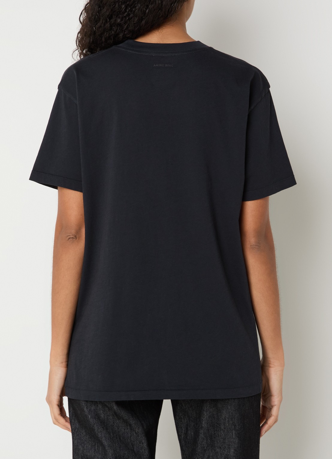 Anine Bing Walker T-shirt met logoprint - achterkant antraciet