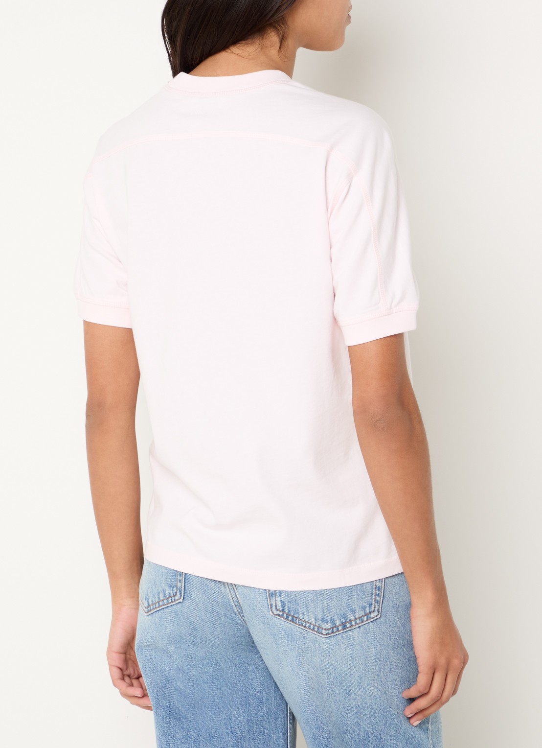 Anine Bing Walker T-shirt met logoprint - achterkant lichtroze