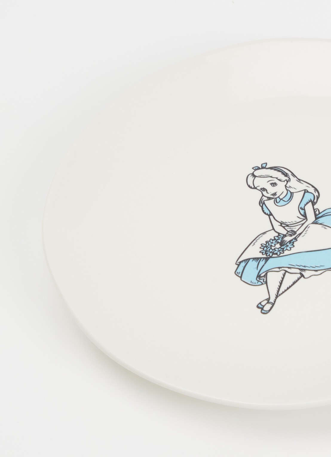 Anna + Nina Alice In Wonderland gebaksbordje 15 cm - detail 3 gebroken wit