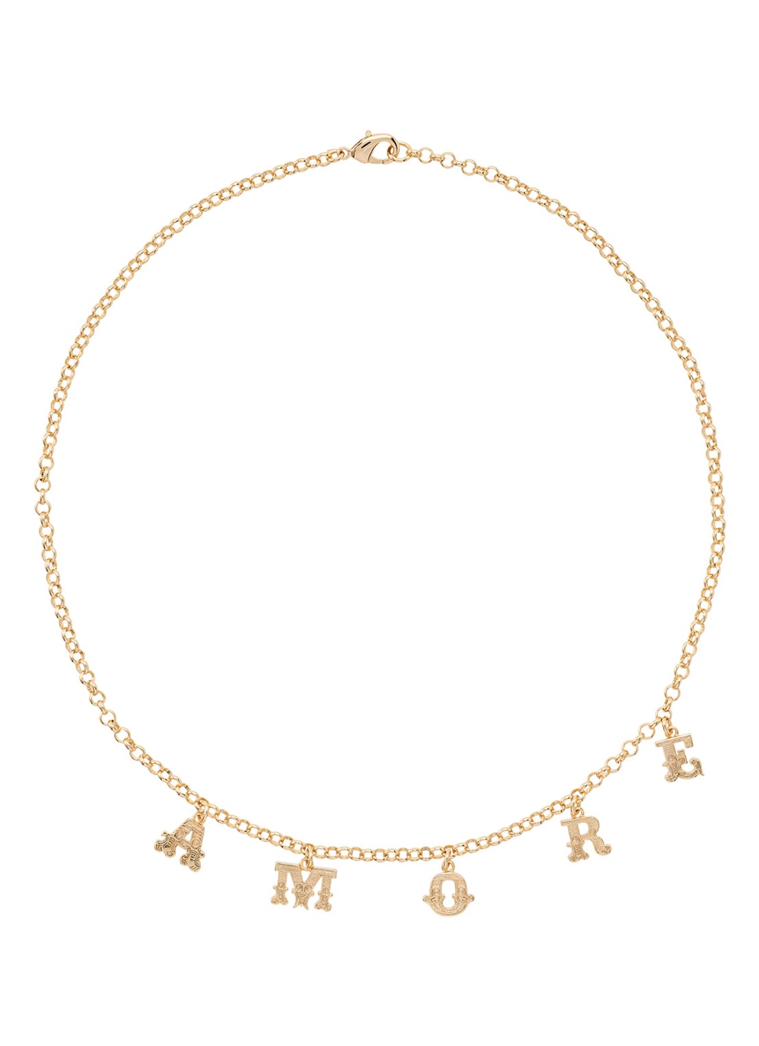 Anna + Nina Amore ketting met hanger - voorkant 3 goud