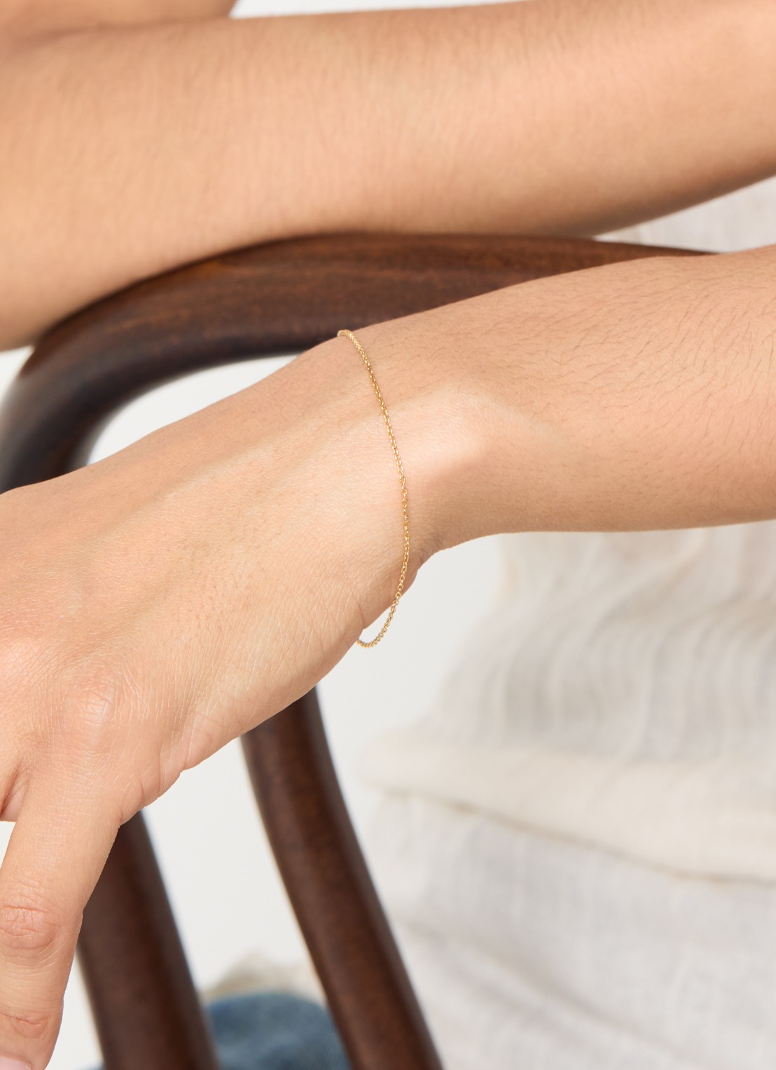 Anna + Nina Anchor armband verguld - voorkant 2 goud