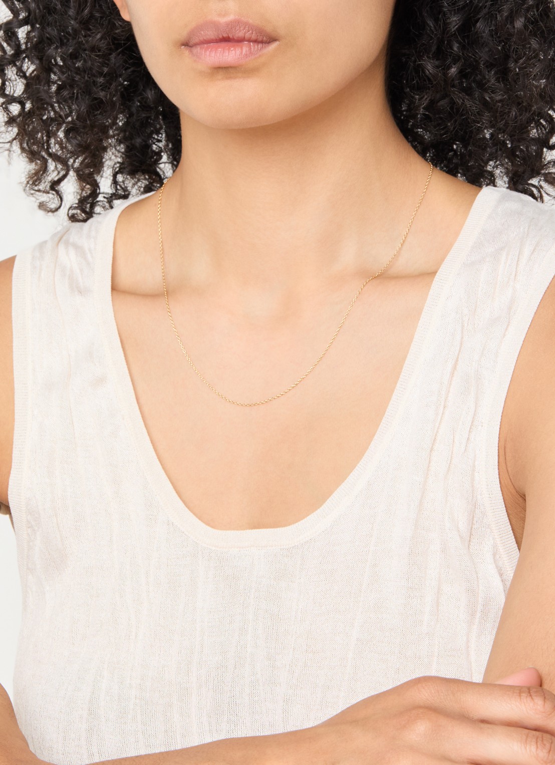 Anna + Nina Anchor ketting verguld - voorkant 7 goud