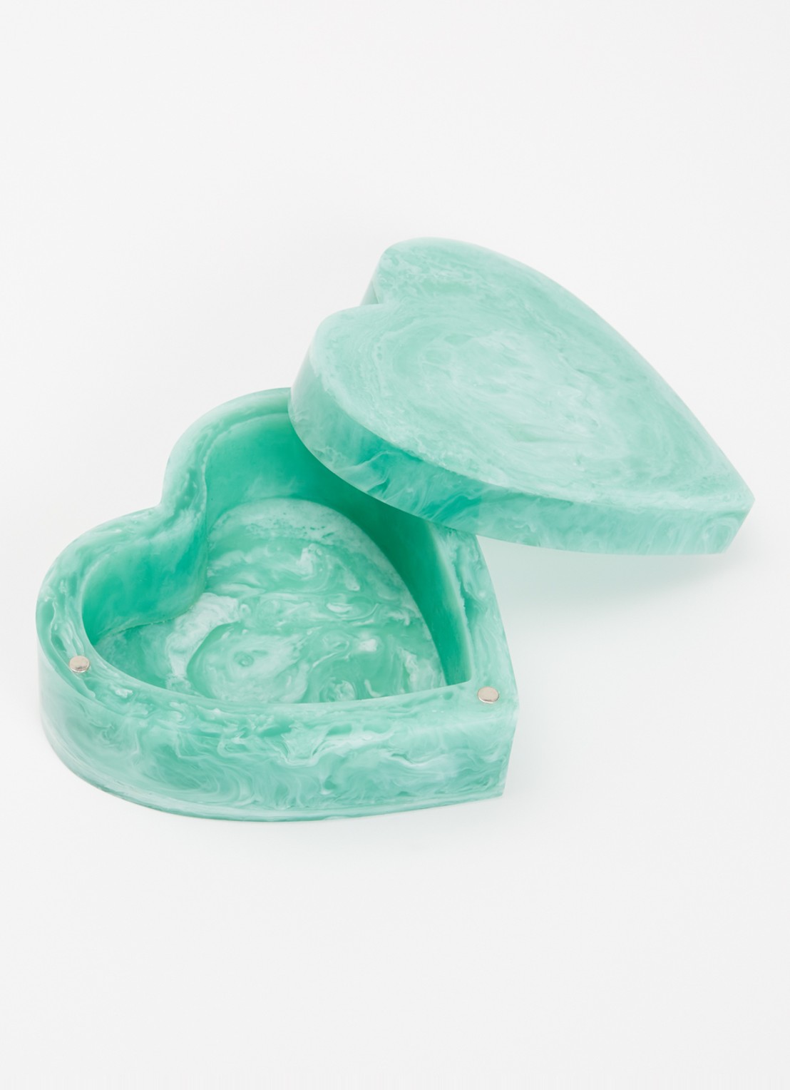 Anna + Nina Baby Blues Heart opbergdoos - detail 2 turquoise
