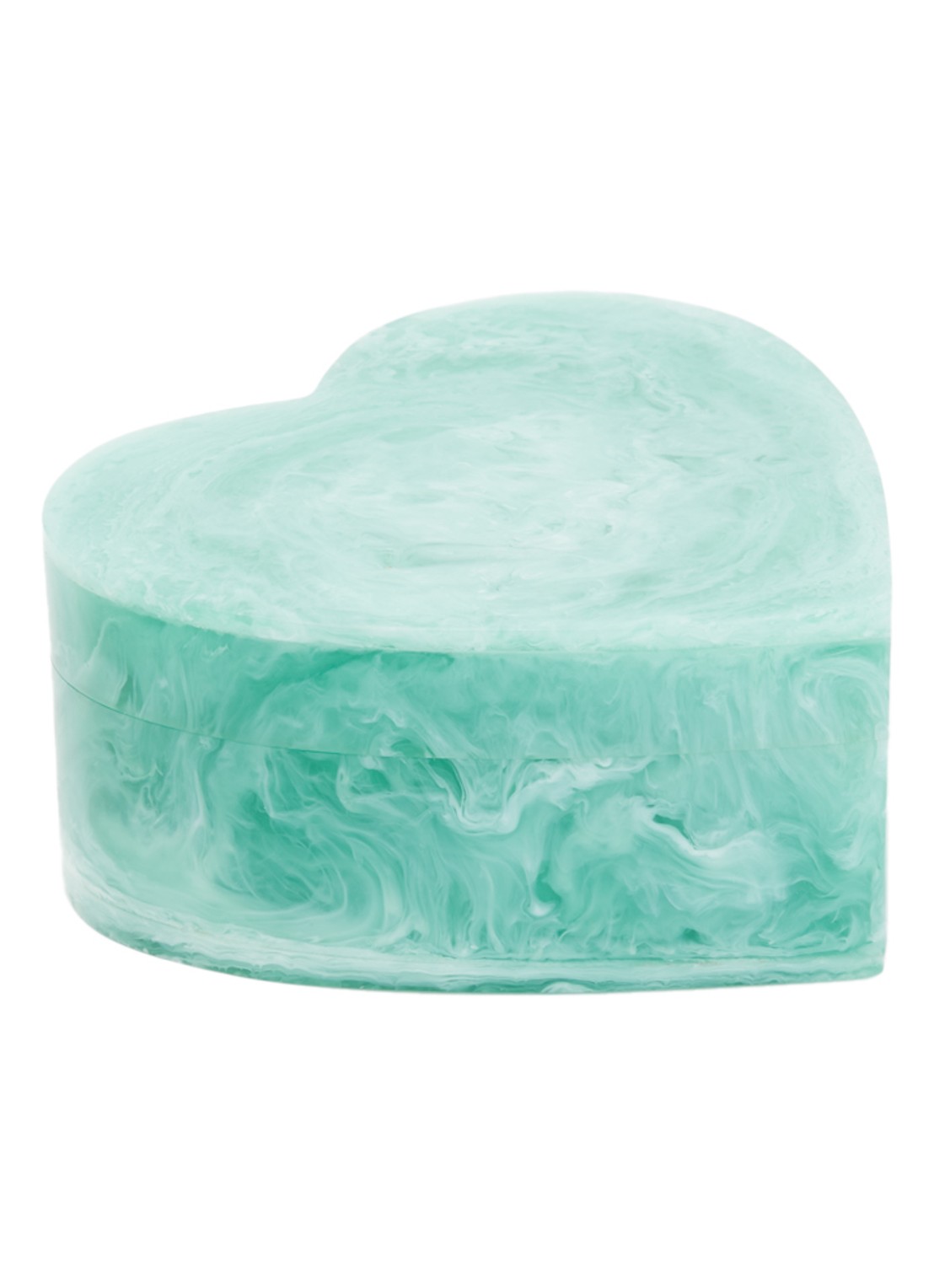 Anna + Nina Baby Blues Heart opbergdoos - voorkant turquoise