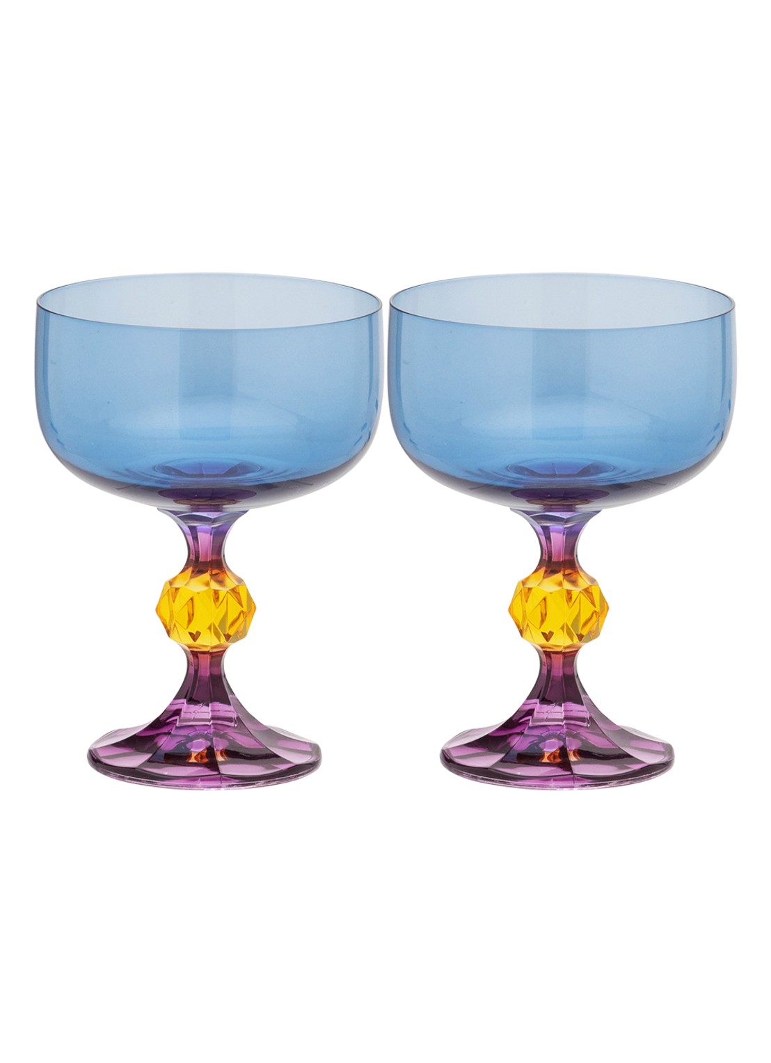 Anna + Nina Bliss cocktailglas set van 2 - detail 3 multicolor
