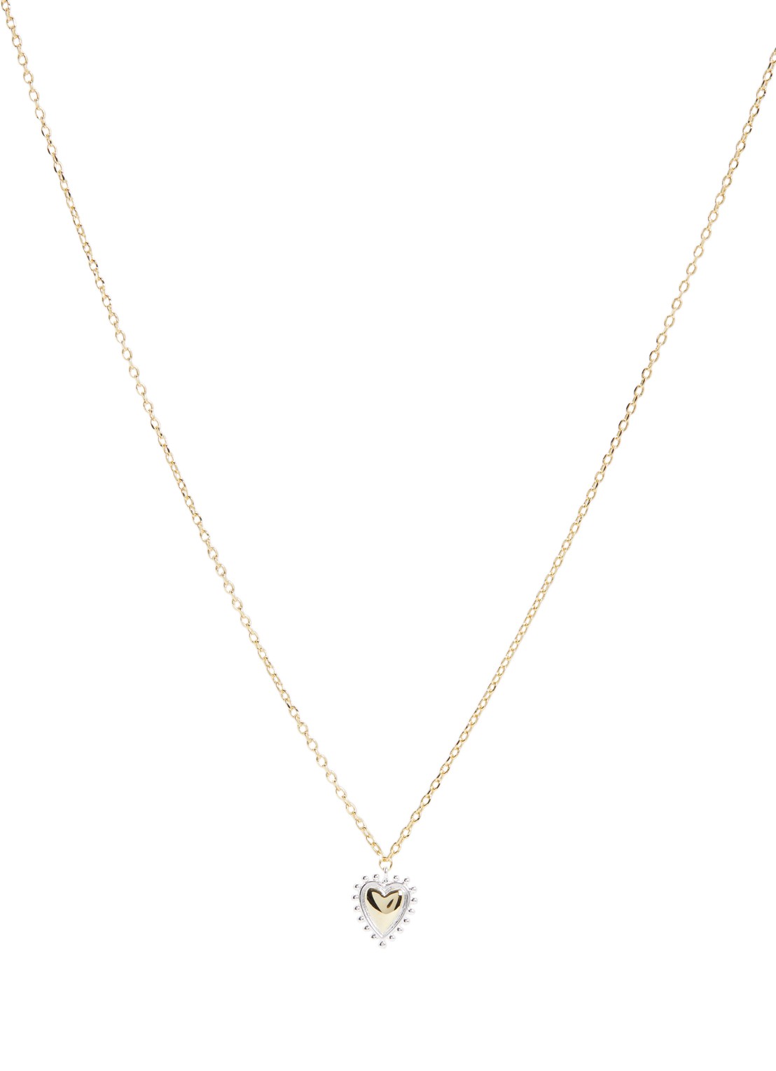Anna + Nina Bravery Heart ketting  - voorkant 3 goud