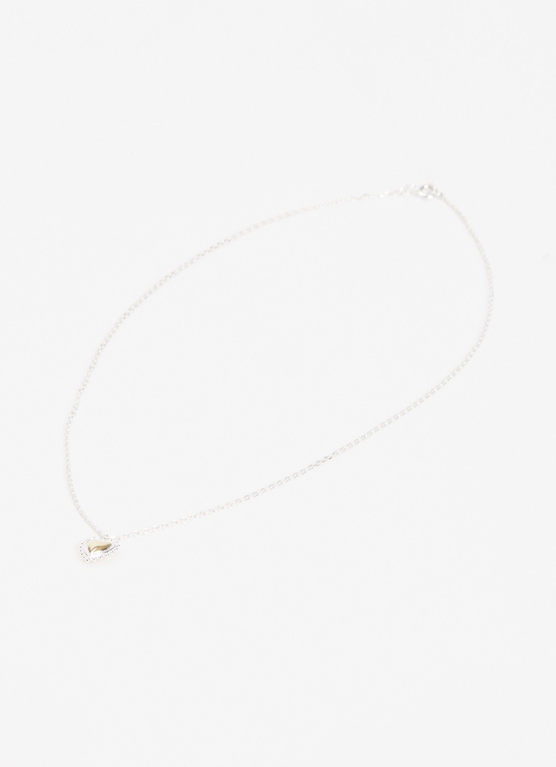 Anna + Nina Bravery Heart ketting  - detail 2 zilver