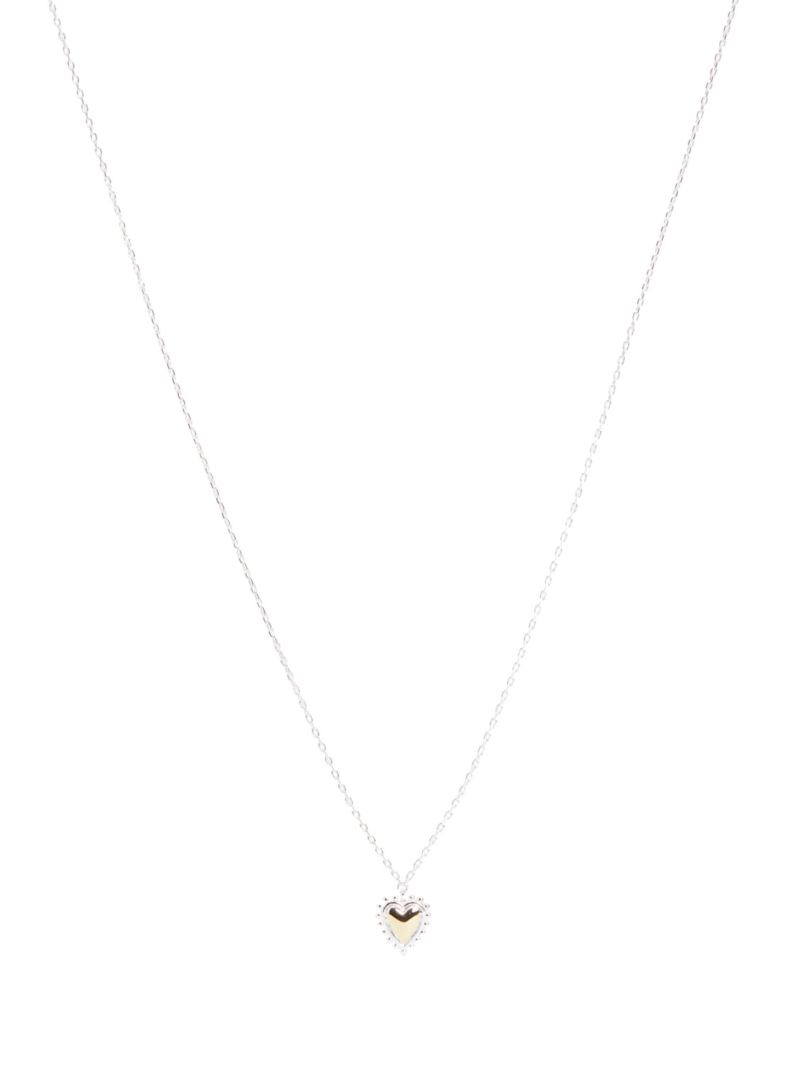 Anna + Nina Bravery Heart ketting  - voorkant zilver
