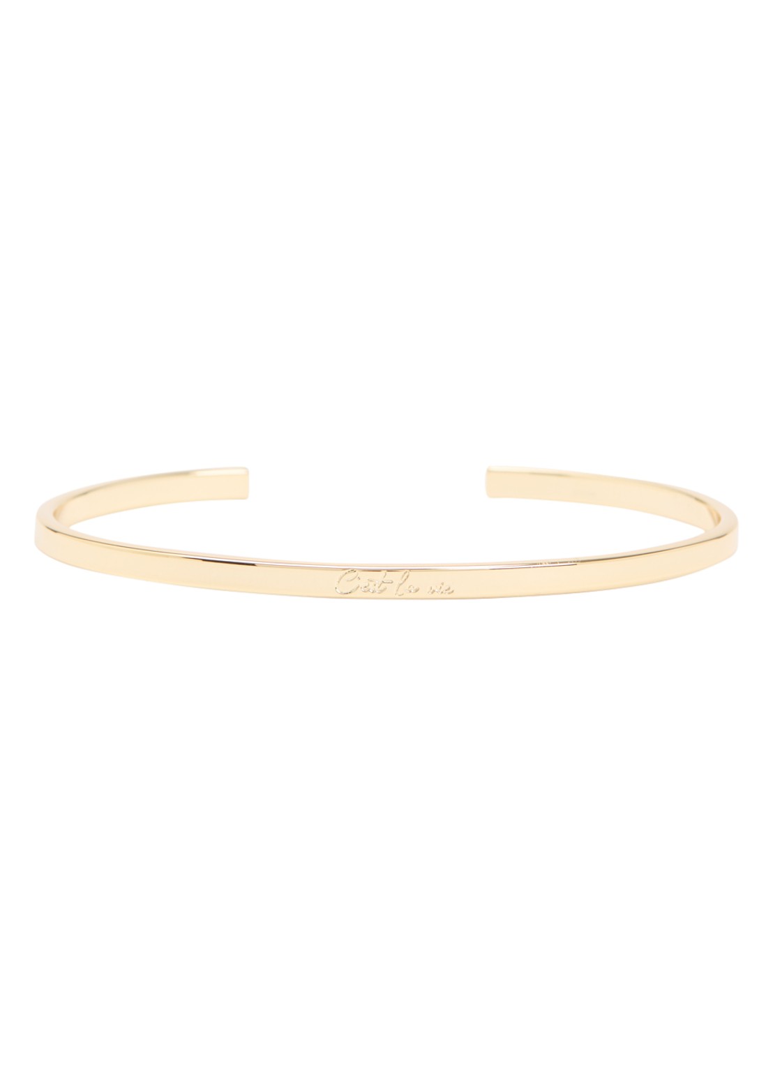 Anna + Nina C'est La Vie bangle verguld - voorkant goud