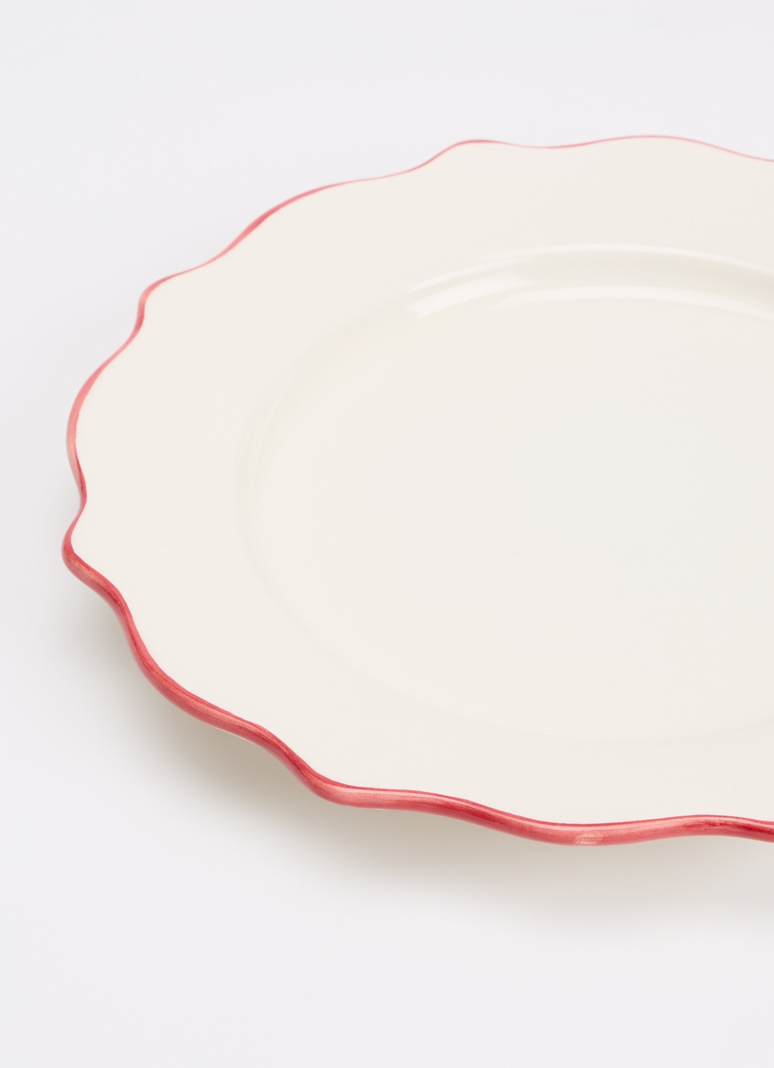 Anna + Nina Carmine dinerbord 26 cm - detail roze