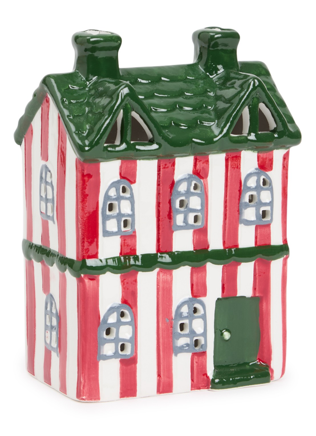 Anna + Nina Christmas Gingerbread Gables met led-verlichting - voorkant multicolor