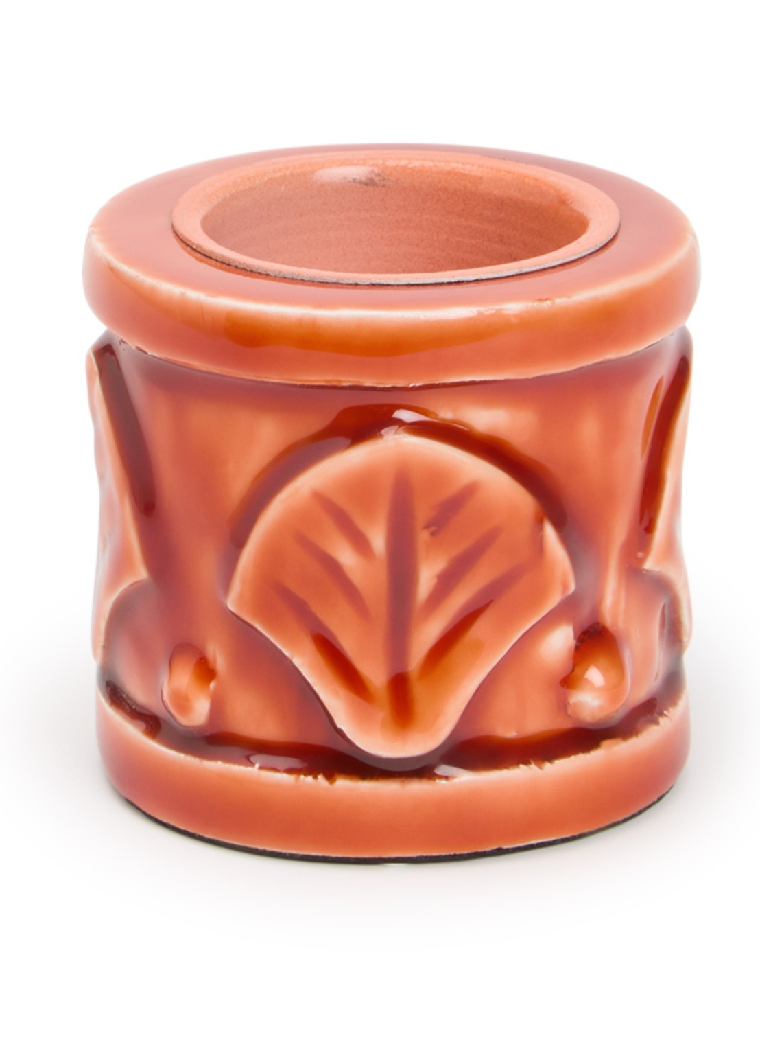 Anna + Nina Coral Shell waxinelichthouder 6 cm - voorkant 2 koraalrood