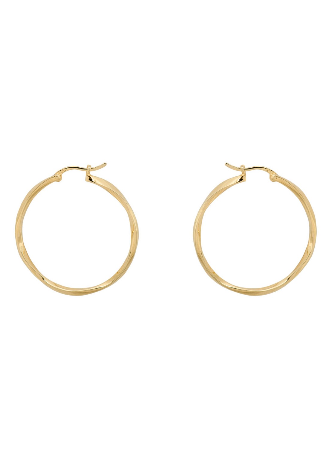 Anna + Nina Dazzling Hoop oorringen verguld - voorkant goud