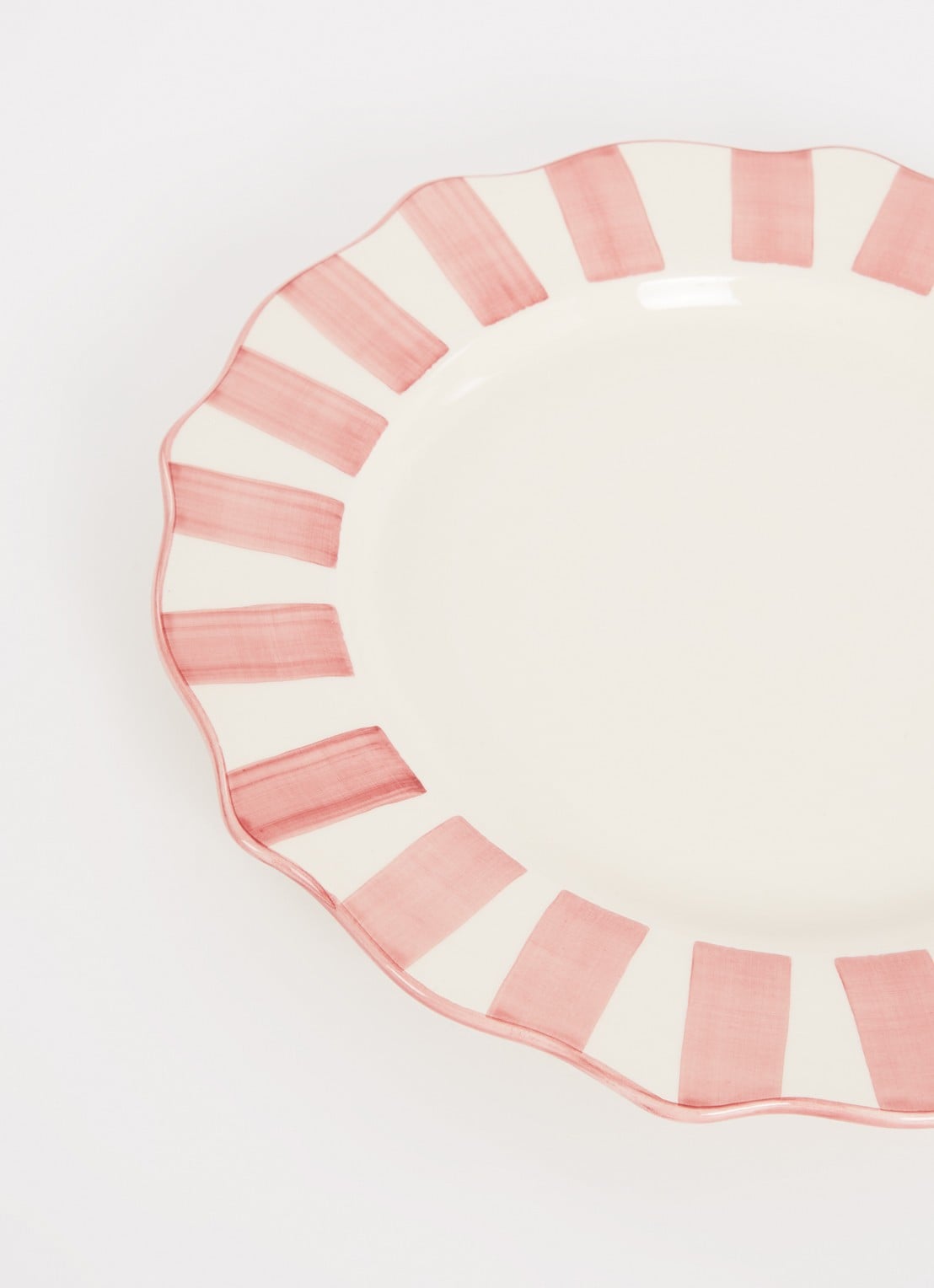 Anna + Nina Dinerbord 27 cm - detail roze