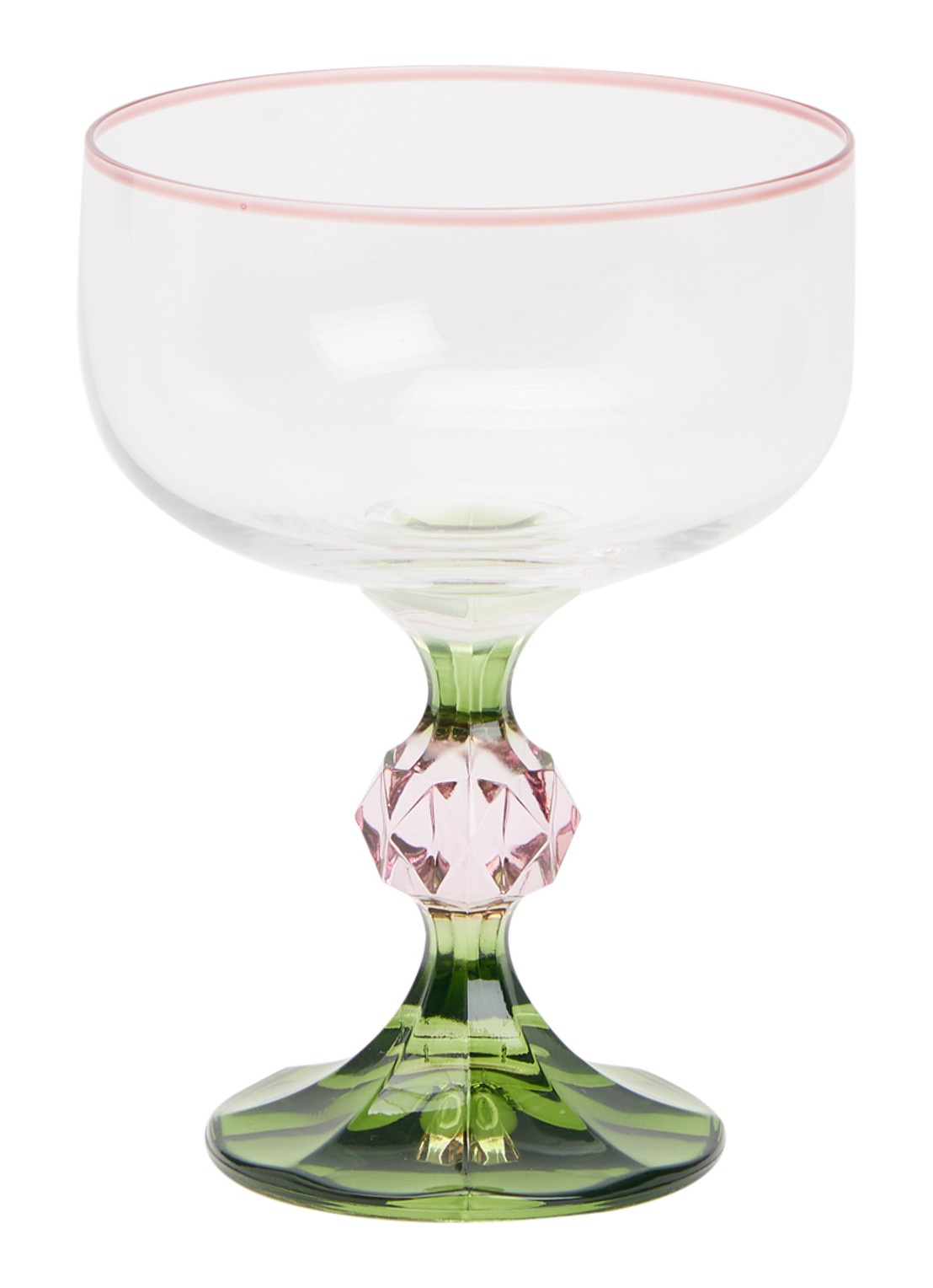 Anna + Nina Evy cocktailglas 20 cl - voorkant groen