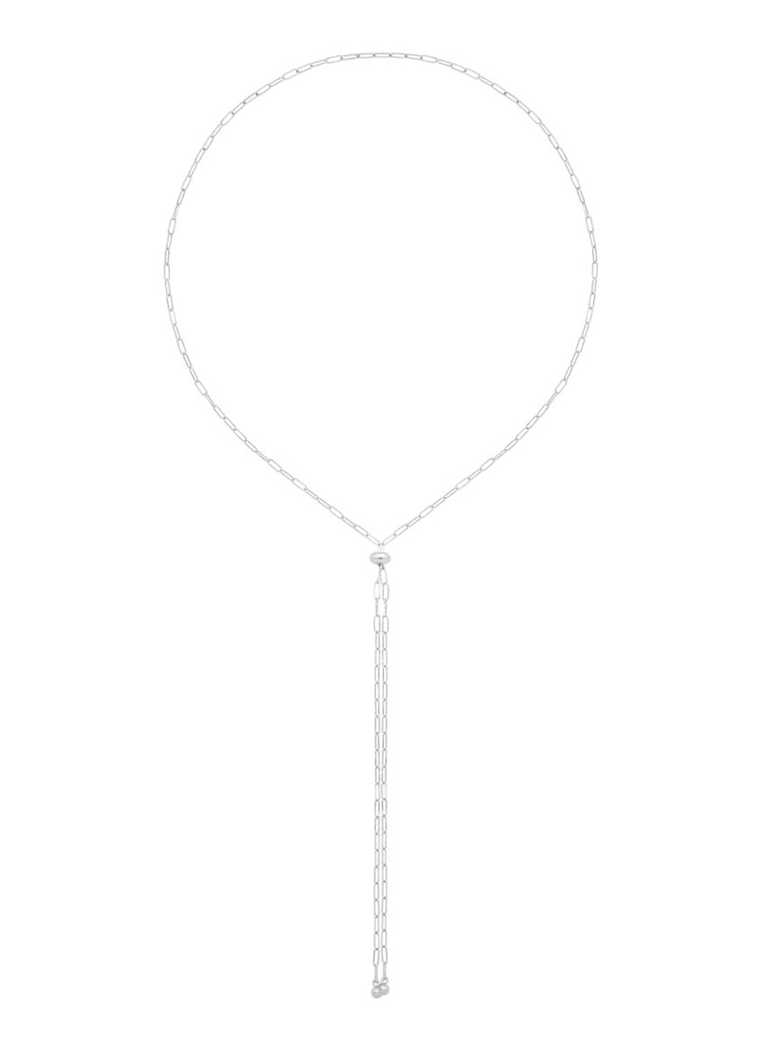Anna + Nina Fantasy Link ketting van zilver - voorkant zilver