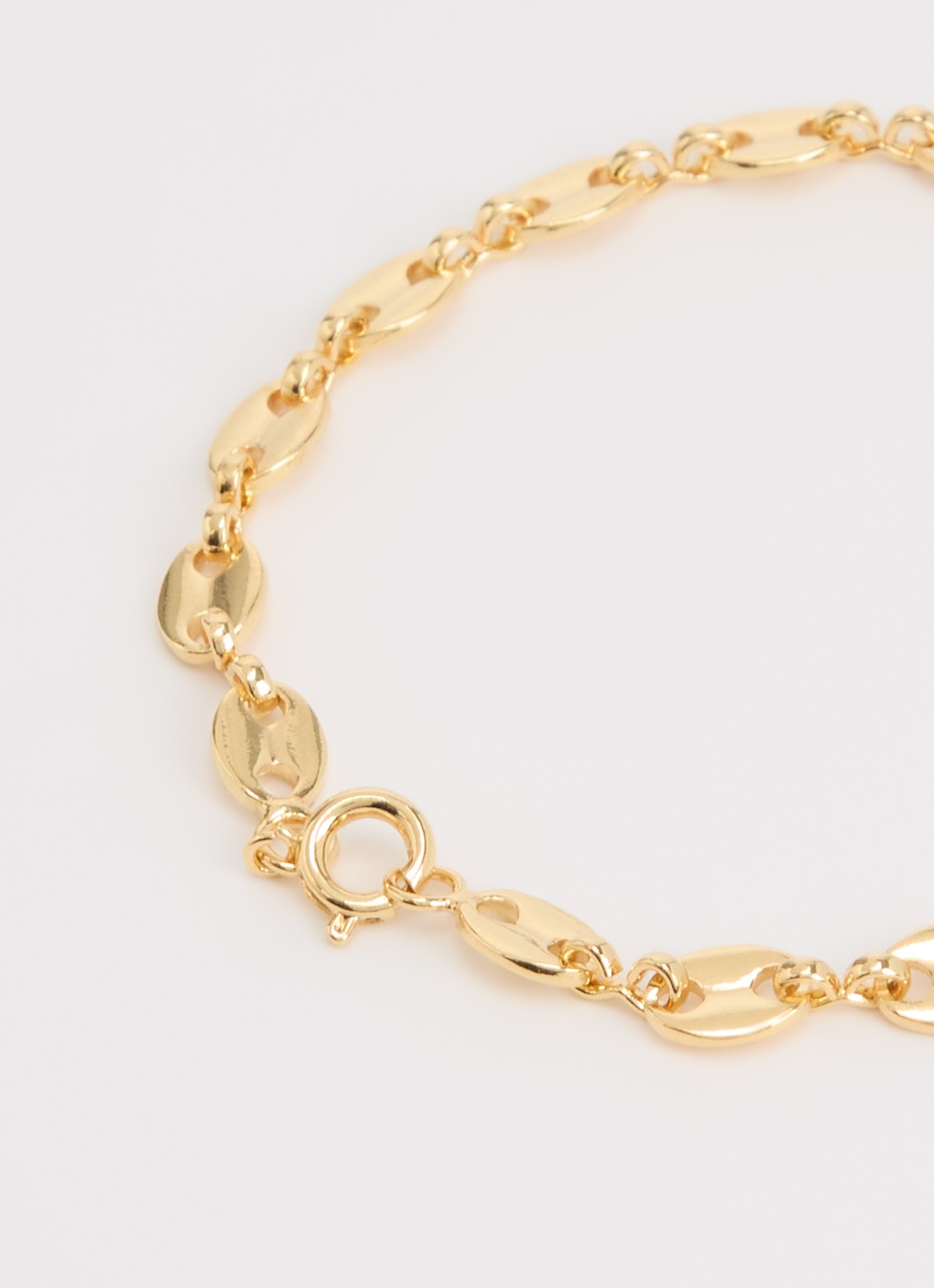Anna + Nina Fine Coffee Bean armband verguld - detail 2 goud