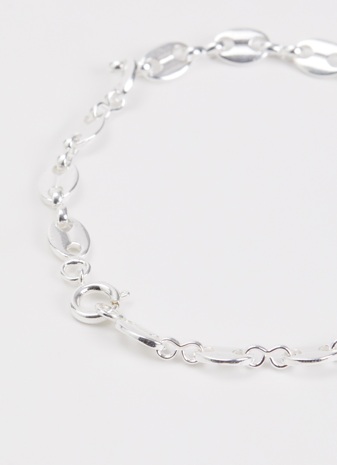 Anna + Nina Fine Coffee Bean armband verguld - detail 2 zilver
