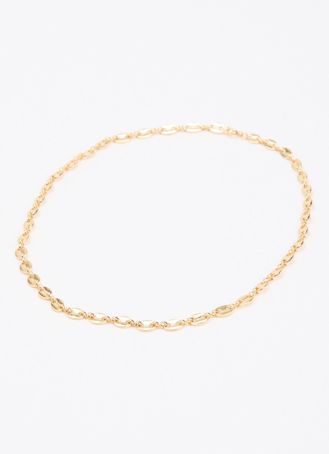 Anna + Nina Fine Coffee Bean ketting - detail goud
