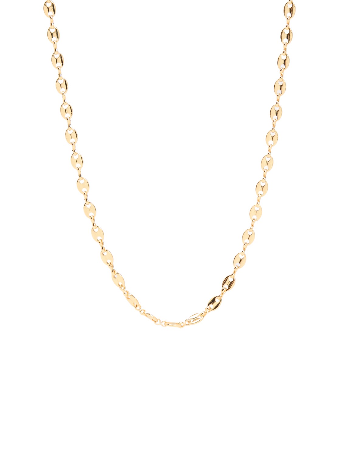 Anna + Nina Fine Coffee Bean ketting - voorkant 3 goud