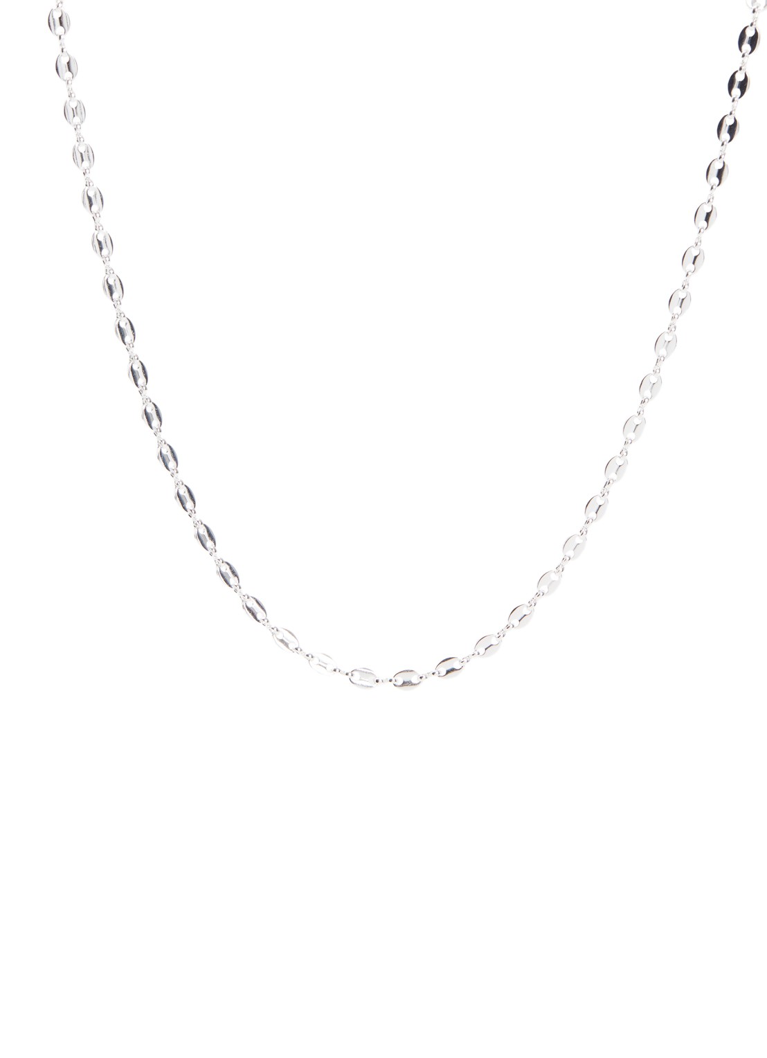 Anna + Nina Fine Coffee Bean ketting - voorkant zilver
