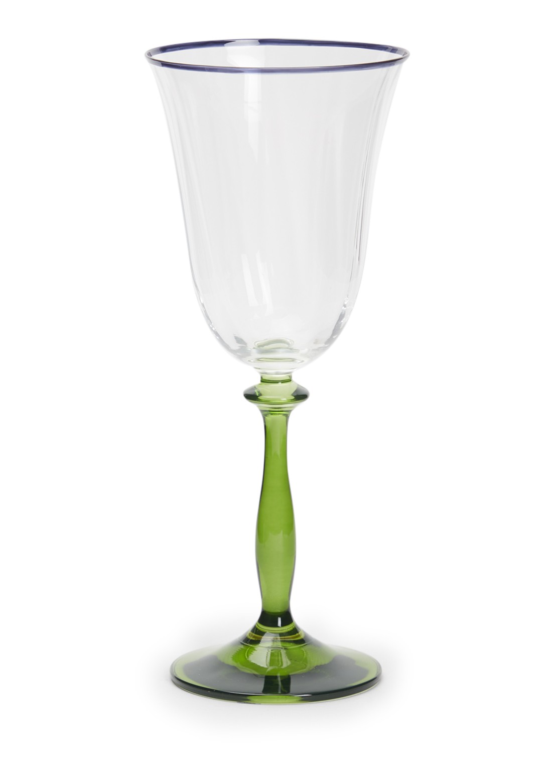Anna + Nina Freya Optic wijnglas 25 cl - voorkant groen
