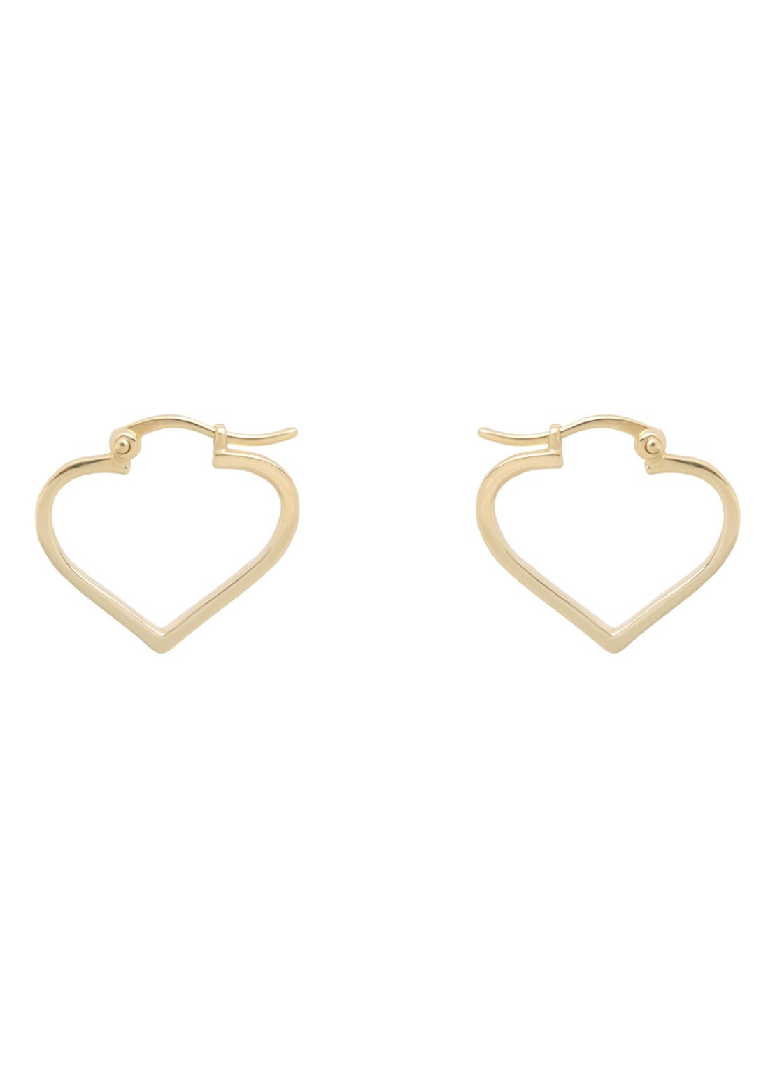 Anna + Nina Funky Love Small oorringen verguld - voorkant goud