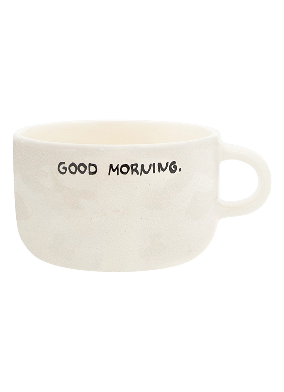 Anna + Nina Good Morning cappuccino kopje 25 cl - voorkant wit