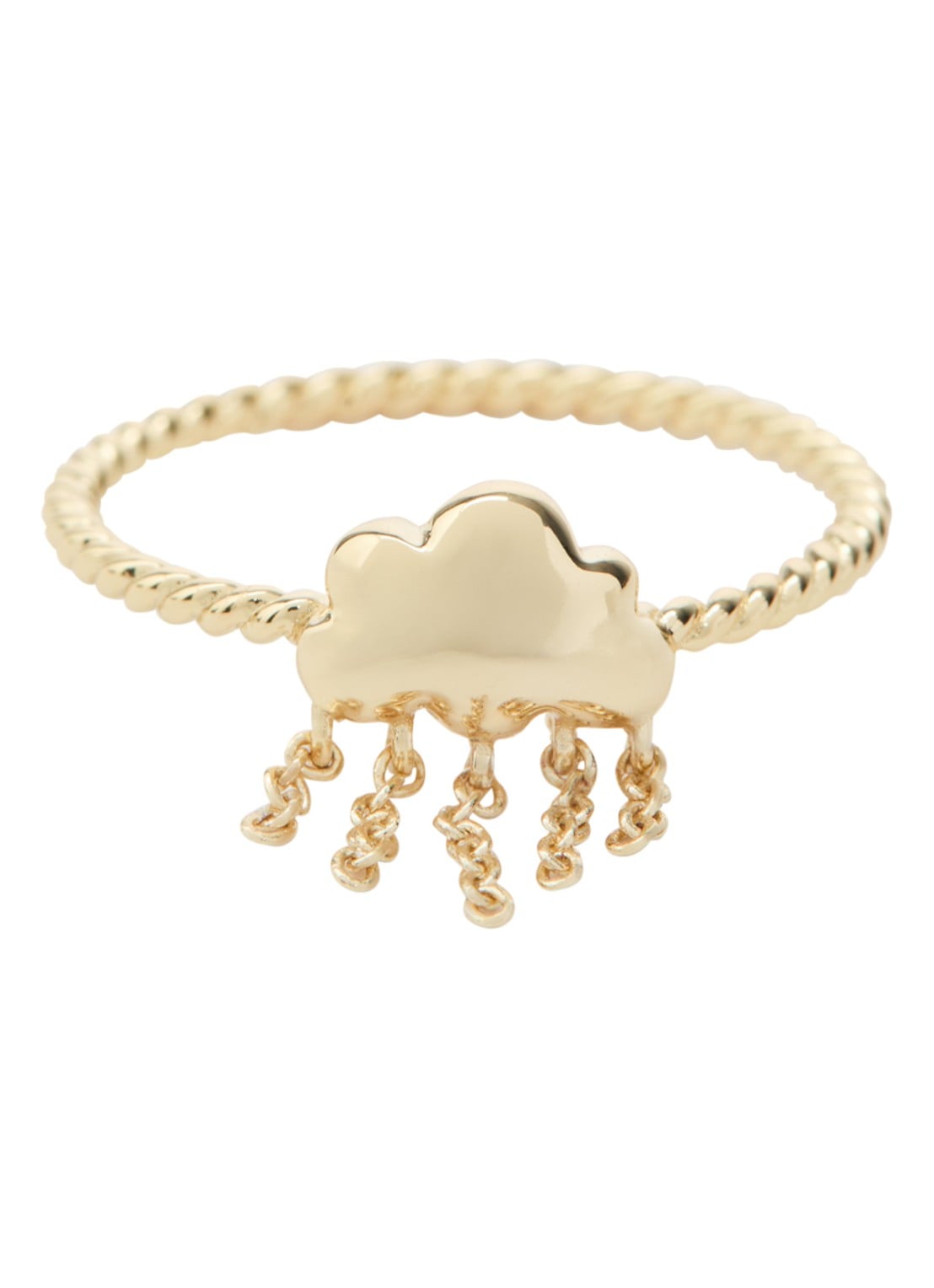 Anna + Nina Head In The Clouds ring verguld - voorkant 2 goud