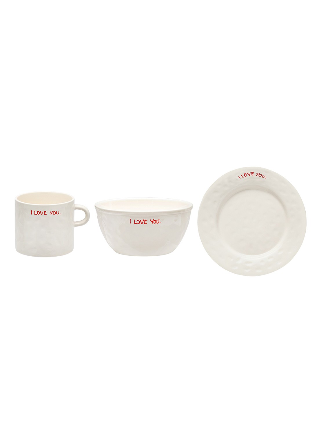 Anna + Nina I Love You Breakfast serviesset 3-delig - detail 3 multicolor