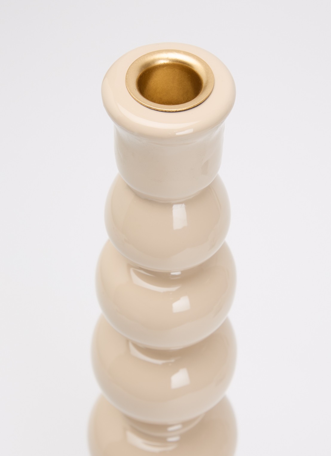 Anna + Nina Ice Balloon kandelaar 46 cm - voorkant 2 beige